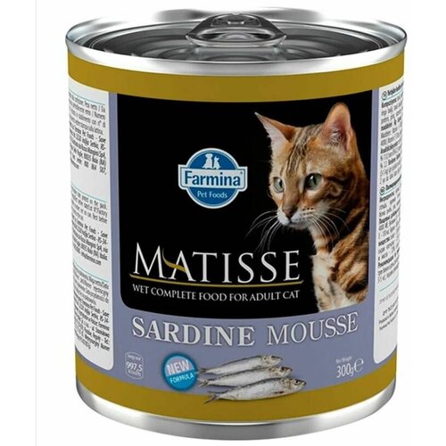 Корм консервированный для кошек Farmina Matisse, 300г, мусс с сардинами, 1 шт