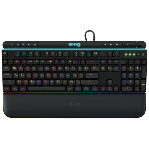 Клавиатура GMNG 999GK механическая черныйсеребристый USB Multimedia for gamer LED подставка для запястий 1091218 461400₽
