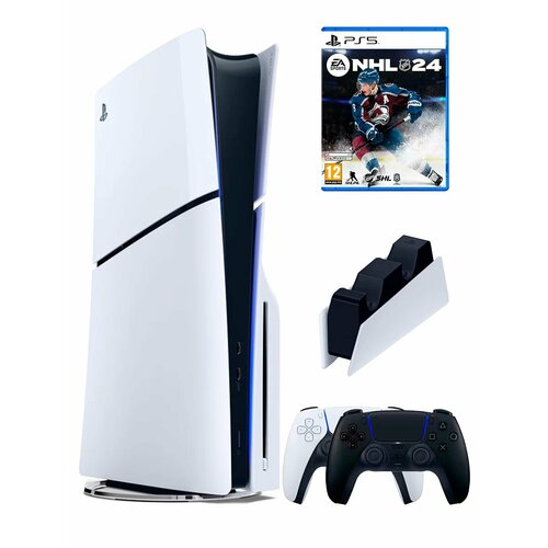 PS5 ПС5 Игровая приставка Sony PlayStation 5 Slim disc 2-й геймпадчерный зарядное игра NHL24 8299000₽
