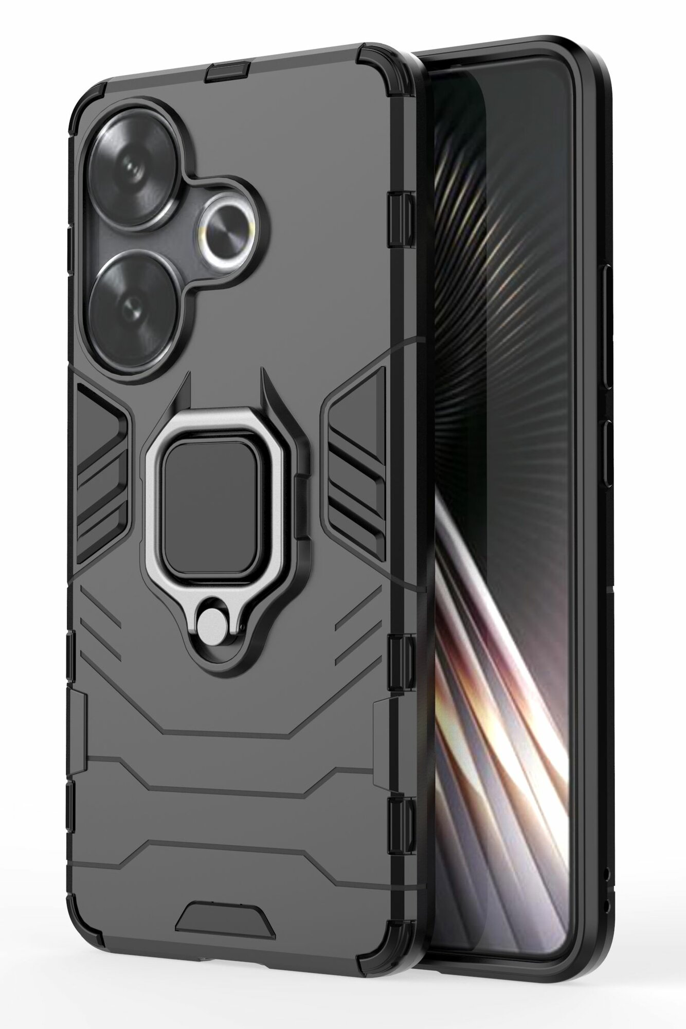 Чехол противоударный для Xiaomi Poco F6 / Поко Ф6 (Черный)