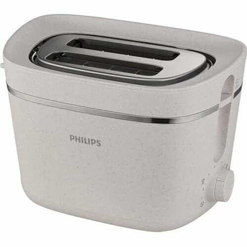 Philips HD2640/10 Conscious Collection Organic Тостер из 100% переработанного пластика, 8 уровней поджаривания, кремовый