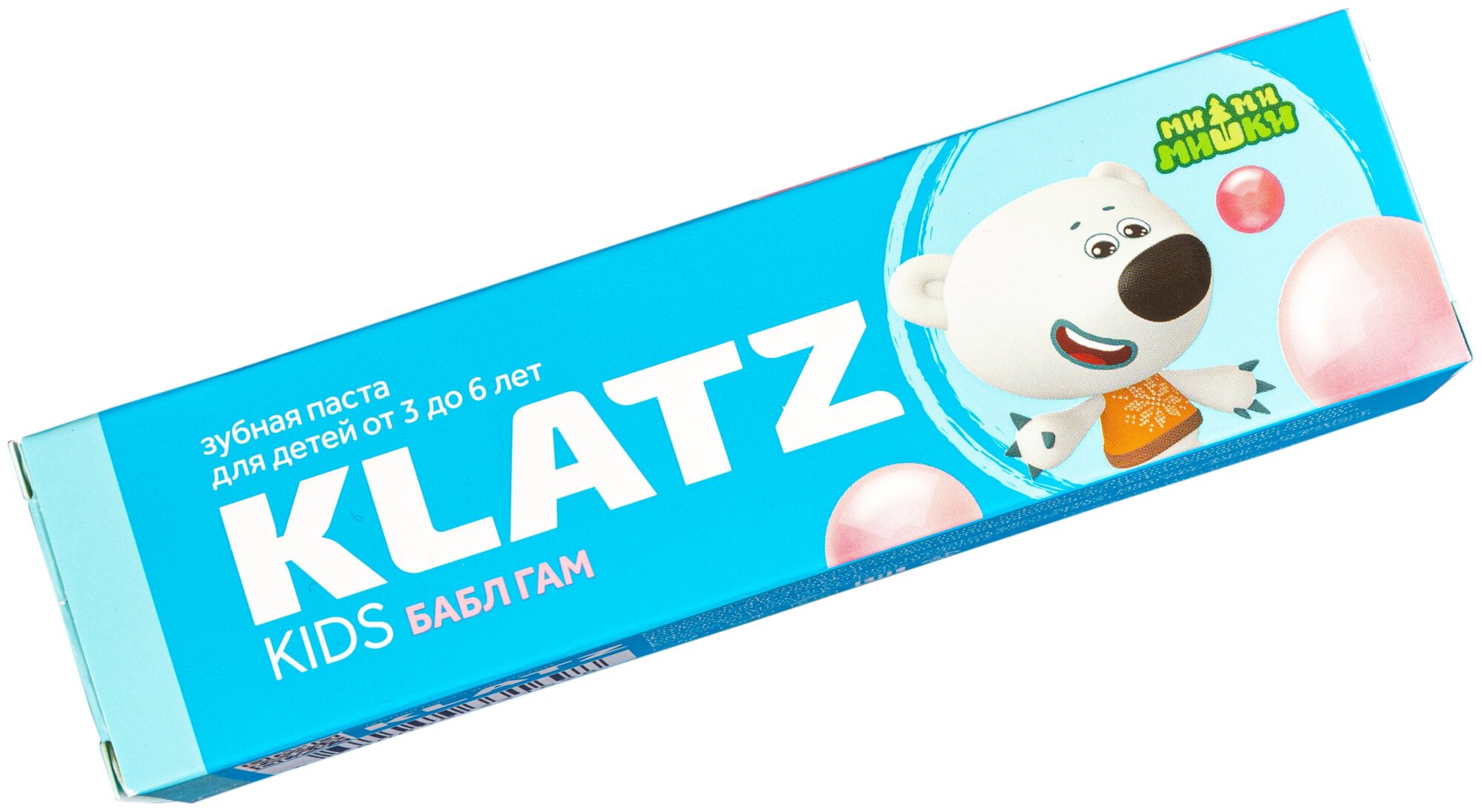 Изображение Зубная паста детская KLATZ, бабл гам, от 3х до 6 лет, с ксилитом, 40 мл