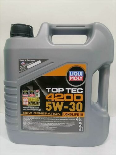 Изображение товара Моторное масло Top Tec 4200 5W-30 LIQUI MOLY 4л, артикул 3715
