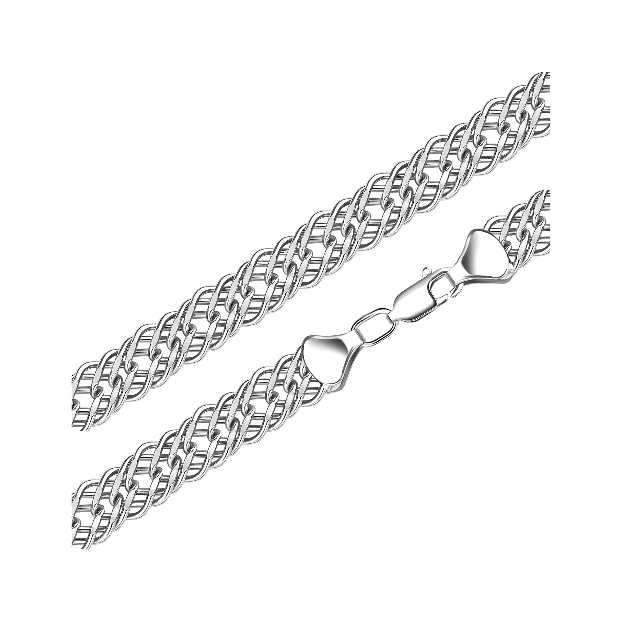 Цепь Diamant online, серебро, 925 проба, родирование, длина 55 см, средний вес 8.9 г, , серебристый