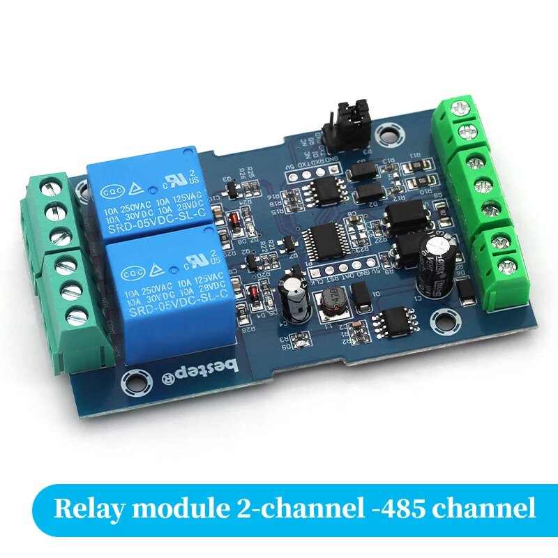 Liludin 1/2/4-канальный релейный модуль Modbus RTU, 1pcs, 2 channel