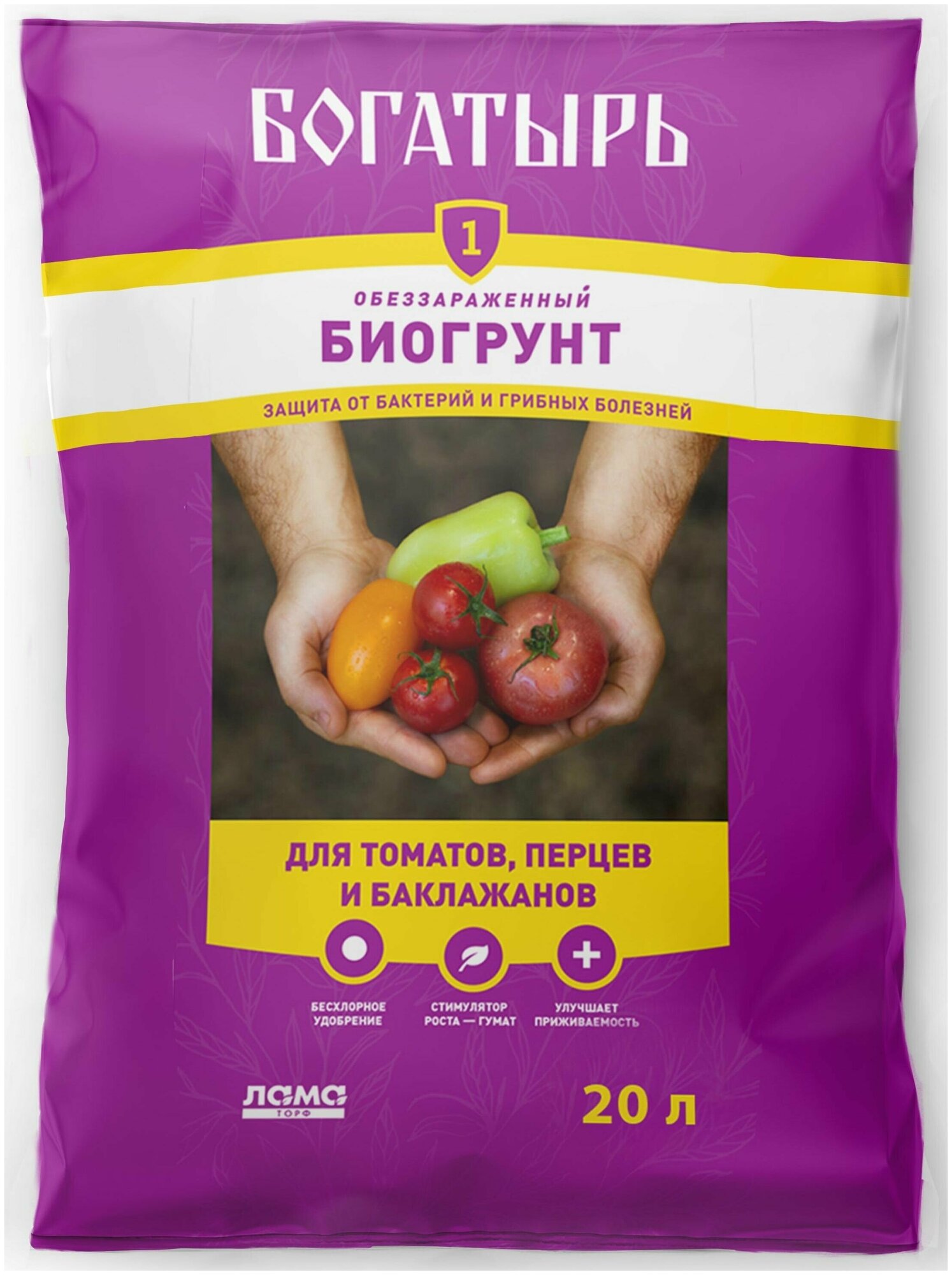 Биогрунт Для томатов, перца и баклажанов, 20 л Богатырь