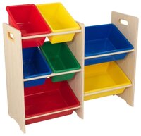 Стеллаж KidKraft с 7 контейнерами 83 х 30 х 74 (15470_KE) Яркий