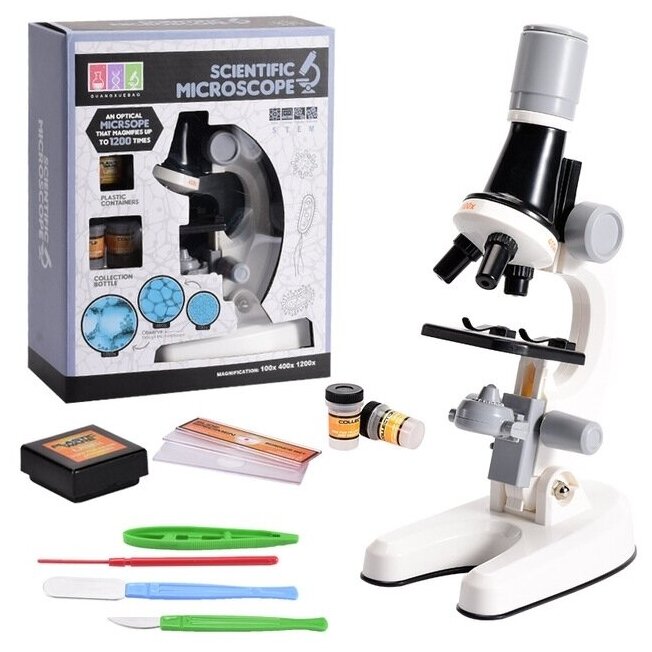 Детский научный биологический микроскоп "Scientific Microscope" домашний лабораторный набор