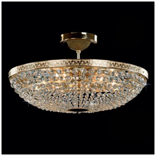 Потолочный светильник хрустальный Preciosa CB099104006 кол-во ламп6 цвет арматуры латунь 17900₽