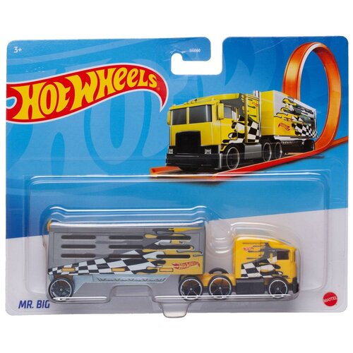 Машинка Mattel Hot Wheels Трейлер с прицепом машинки hot wheels cyberrig 1 64 bfm60 hmg00