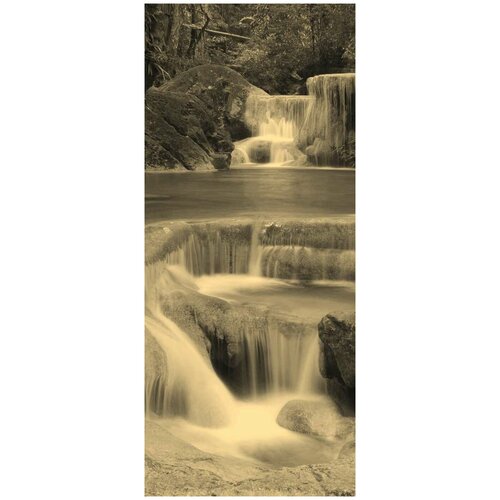 Самоклеящиеся фотообои Тайский водопад, размер: 90x210 см, эффект: сепия
