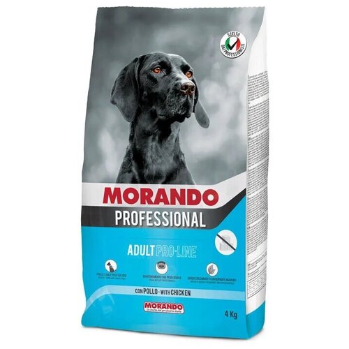 Сухой корм для взрослых собак с повышенной массой тела Morando Professional Cane Pro Line с курицей 4 кг.