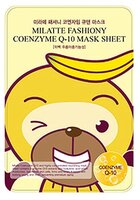 Milatte Маска тканевая с коэнзимом Fashiony Coenzyme Q-10 Mask Sheet 21 г пакет