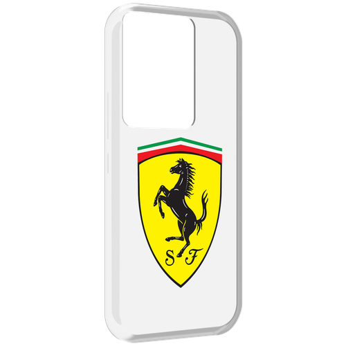Чехол MyPads Ferrari-3 мужской для Itel Vision 3 Plus / Itel P38 Pro задняя-панель-накладка-бампер
