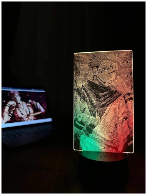3D Светильник-ночник аниме магическая битва Ремён Сукуна, ночник для мальчиков и девочек