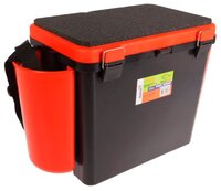 Ящик для рыбалки HELIOS FishBox односекционный (19л) 38х25.5х32см оранжевый/черный
