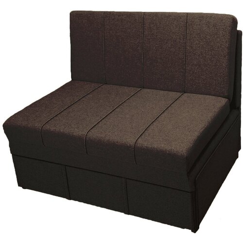 Диван-кровать Сёма без подлокотников с ящиком для белья обивка ткань цвет темно-коричневый 20997₽