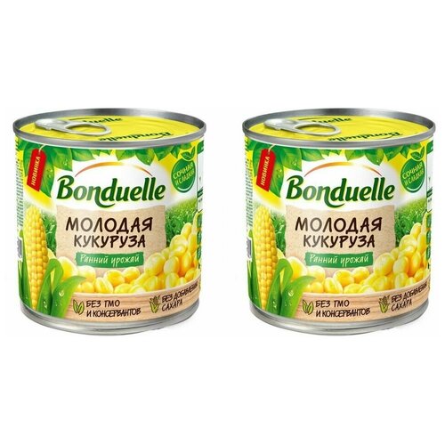 Bonduelle Овощные консервы Кукуруза молодая, 340 г, 2 шт