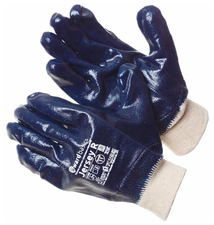 Перчатки с полным нитриловым покрытием Gward Jersey-R манжет-резинка размер 11 XXL - фотография № 2