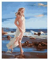 Paintboy Картина по номерам "Девушка на берегу моря" 40х50 см (GХ24720)