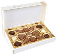 Набор конфет Lindt Сладкие пожелания ассорти 150 г белый/золотистый