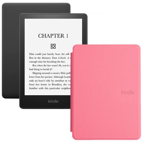 Электронная книга Amazon Kindle PaperWhite 2021 16Gb black Ad-Supported с обложкой ReaderONE PaperWhite 2021 Pink