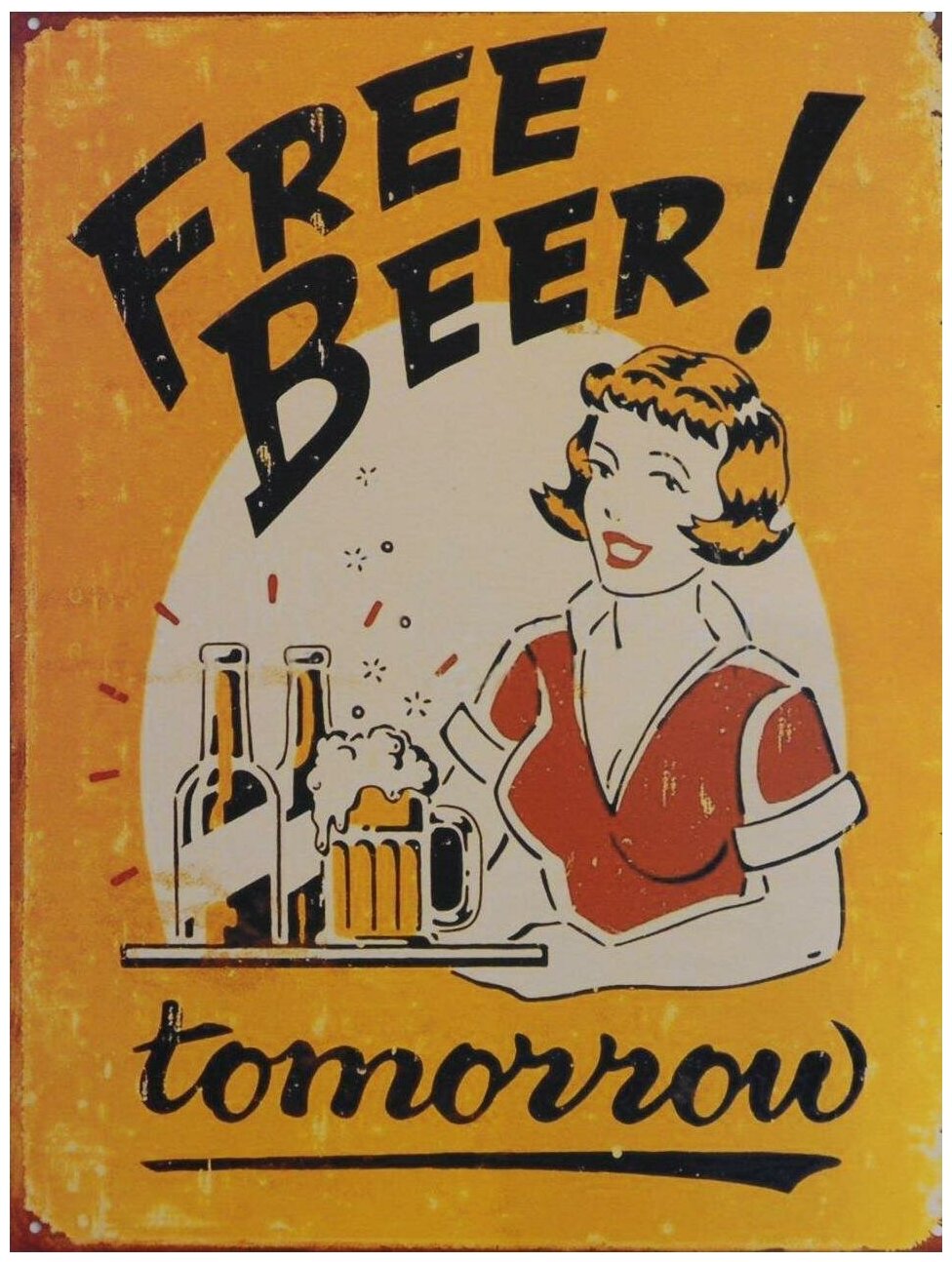 Постер / Плакат / Картина Рекламный плакат - Пиво Free Beer 40х50 см в подарочном тубусе