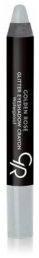 Golden Rose 52 Тени-карандаш для век водостойкие с блёстками Glitter Eyeshadow Crayon, тон 52 серебристый