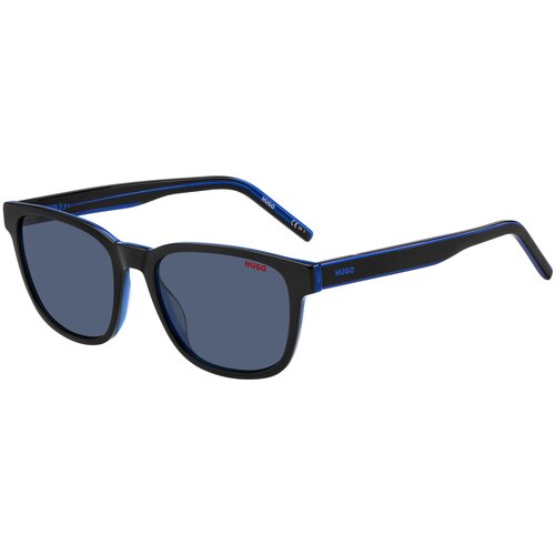 фото Солнцезащитные очки hugo, прямоугольные, оправа: пластик, с защитой от уф, для мужчин, голубой