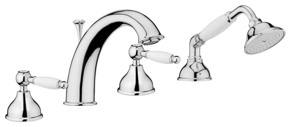 Смеситель Webert Dorian DO730101015 хром, на борт ванны