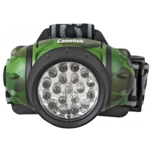 Camelion LED5313-19F4 фонарь налобн, металлик, 19LED, 4 реж, 3XR03 в компл, пласт, блист