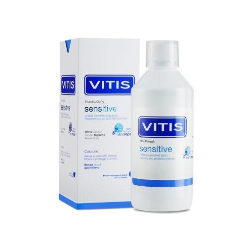 Dentaid VITIS Sensitive ополаскиватель, 500 мл, мята зубная паста dentaid vitis sensitive мята 100 мл