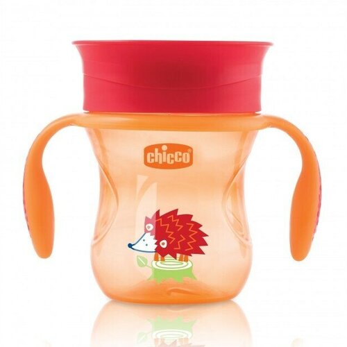 Chicco Чашка-поильник Perfect Cup, 200 мл, 12 мес+, оранжевый