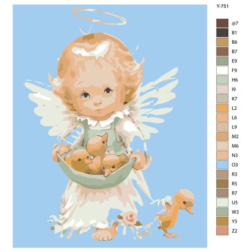 Картина по номерам Y-751 Ангел и утята 40Х50 картина по номерам y 750 сон ангел 40х50