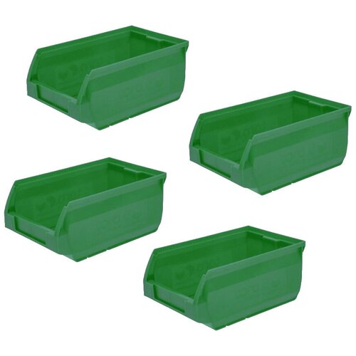 Ящики пластиковые для метизов (комплект 4шт) (170х105х75мм) зеленый