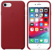 Чехол Apple кожаный для iPhone 8 / 7 bright orange