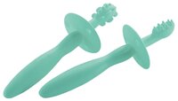 Набор щеток Happy Baby Silicone tooth brushes set от 6 месяцев mint