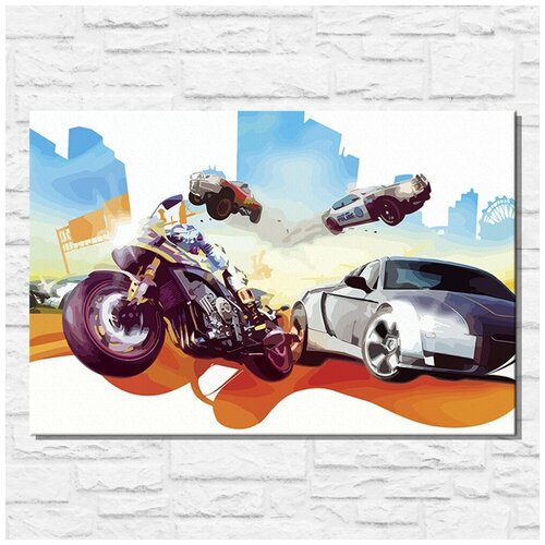 Картина по номерам на холсте игра Burnout Paradise - 11586 Г 60x40