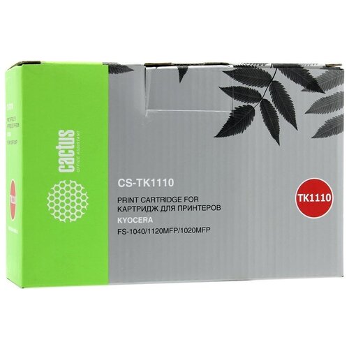 Набор картриджей Cactus CS-TK1110-2 черный 2500 страниц совместимый для Kyocera FS-10401020MFP1120MFP 800₽