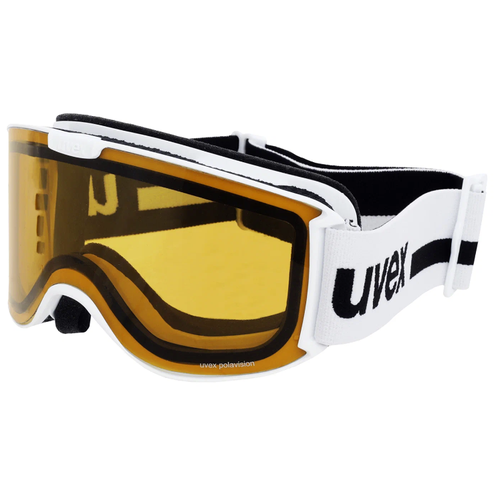 Лыжная маска uvex Skyper P, white mat/orange clear