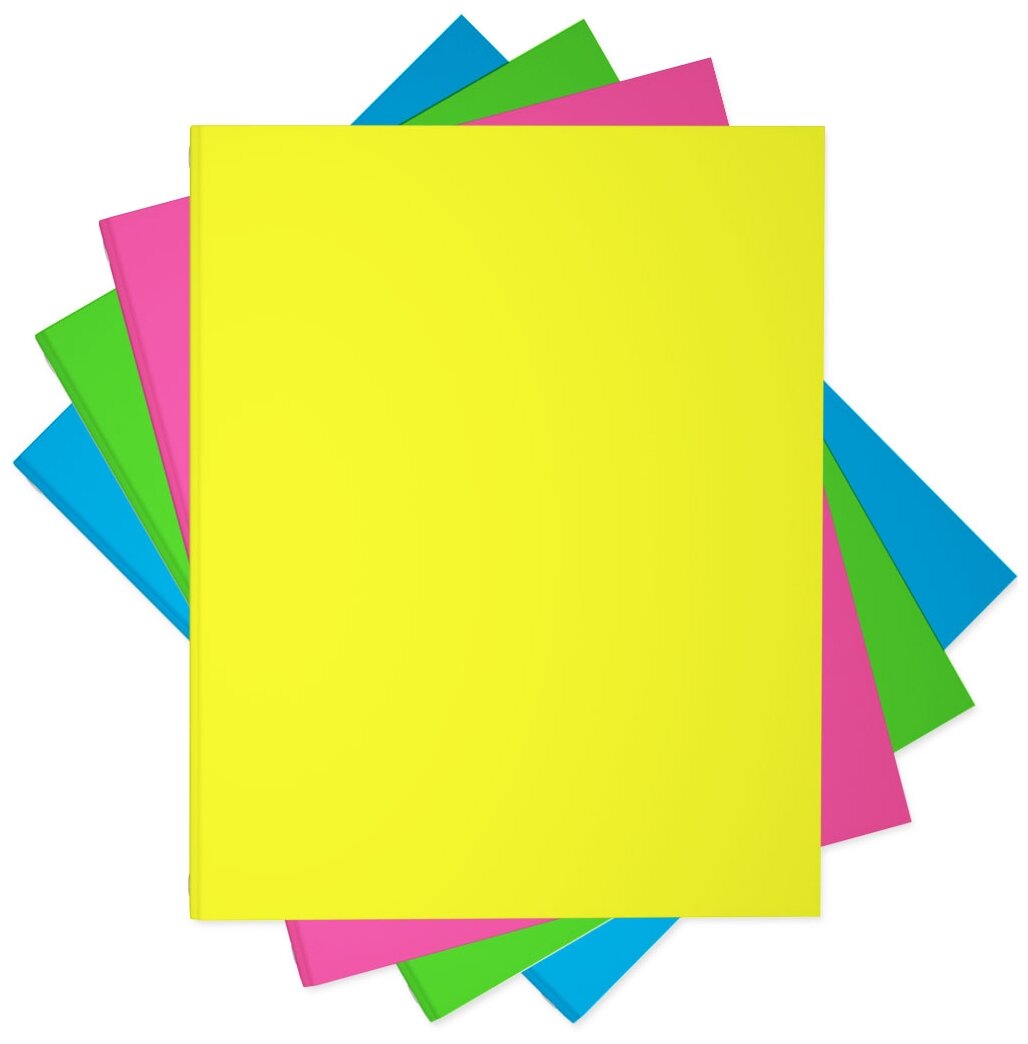 Тетрадь ErichKrause Neon на кольцах в клетку А5, 80 л - фото №1