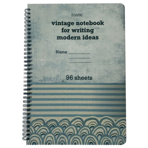 Бизнес-тетрадь Kroyter А4,96л,206х295, кл, скр, обл. карт, Офис,64584