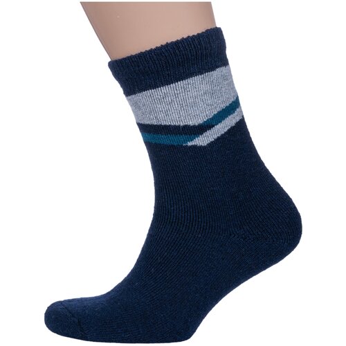 фото Мужские носки hobby line, 1 пара, махровые, размер 39-44, синий