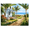 Цветной Картина по номерам "Дом с пальмами" 40х50 см (GX7820) - изображение
