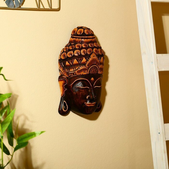 Сувенир "Голова Будды" албезия 30 см — фото 1