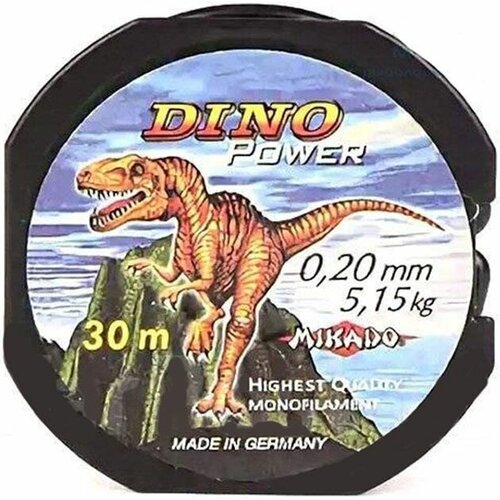 dino power 30m0 12mm Mikado, Леска Dino Power, 30м, 0.16мм, 3.3кг, арт. ZIC-016-P