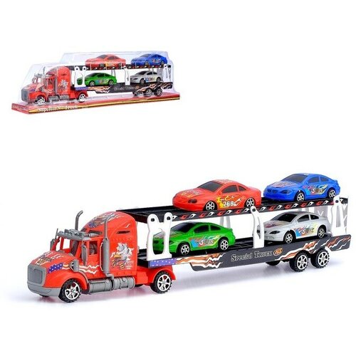 Грузовик инерционный «Автовоз», цвета микс грузовики без бренда грузовик автовоз инерционный цвета микс в пакете