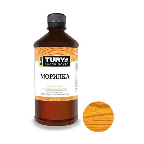 Морилка TURY 0,5л калужница, арт.119004 морилка tury 0 5л палисандр арт 119009