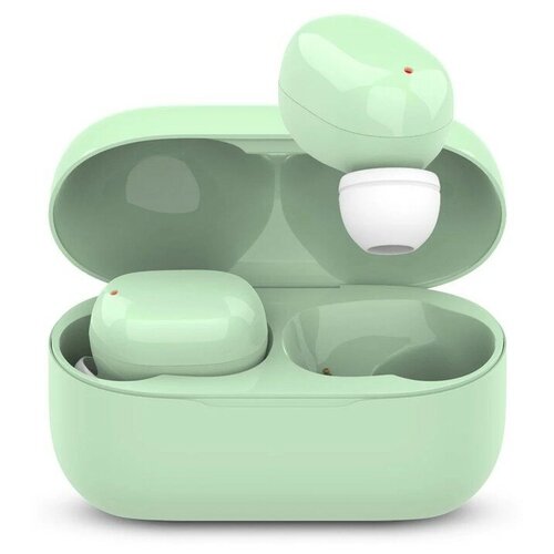 Наушники Hiper TWS Samun вакуумные микрофон беспроводная зарядка 300 мАч IP54 зеленые 96200₽