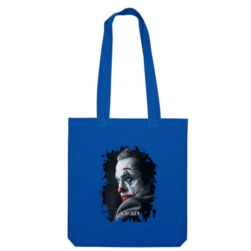 Сумка шоппер Us Basic, синий мужская футболка джокер joker надпись клоун лицо xl красный